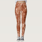 Leggings Abstrait rouille marbré (Devant)