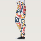 Leggings Abstrait sans couture brosse trait moderne multico (Gauche)