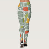Leggings Abstrait sans fil : Design Motif moderne. (Dos)
