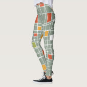 Leggings Abstrait sans fil : Design Motif moderne. (Gauche)