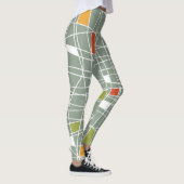 Leggings Abstrait sans fil : Design Motif moderne. (Droite)