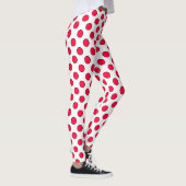 Leggings Abstrait simple style rouge blanc pois circl (Droite)