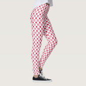 Leggings Abstrait simple style rouge blanc pois circl (Droite)