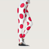 Leggings Abstrait simple style rouge blanc pois circl (Droite)