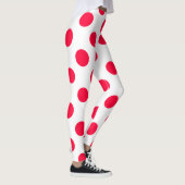 Leggings Abstrait simple style rouge blanc pois circl (Droite)