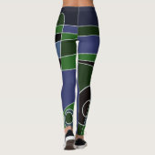 Leggings Abstrait Surf Vert Bleu Noir (Dos)