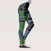 Leggings Abstrait Surf Vert Bleu Noir (Droite)