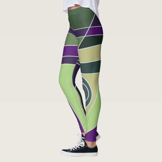 Leggings Abstrait Surf Vert pourpre (Gauche)