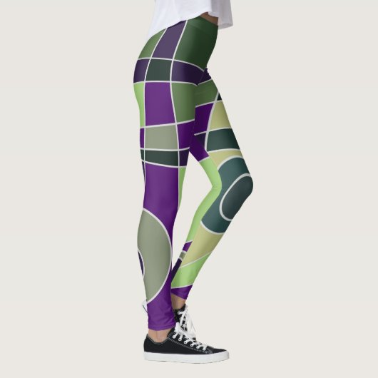 Leggings Abstrait Surf Vert pourpre (Droite)
