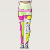 Leggings Abstrait Surfing Bubblegum (Devant)