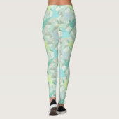 Leggings Abstrait Triangle Arrow Mint Blue Aqua Motif (Dos)