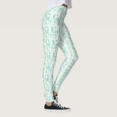 Leggings Abstrait Triangle Mint Green Aqua Grey Motif (Droite)