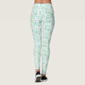 Leggings Abstrait Triangle Mint Green Aqua Grey Motif (Dos)