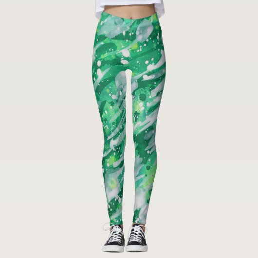 Leggings Abstrait vert (Devant)