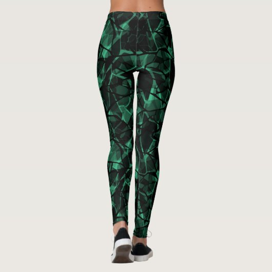 Leggings abstrait vert (Dos)