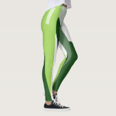 Leggings Abstrait vert et blanc (Droite)