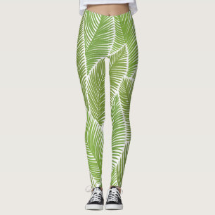 Leggings Abstrait vert fleuri, arrière - plan sans soudure.