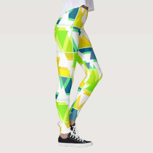 Leggings Abstrait vert jaune (Droite)
