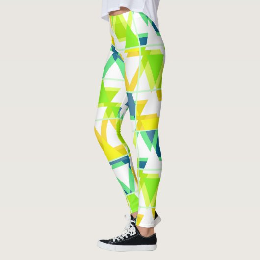 Leggings Abstrait vert jaune (Gauche)