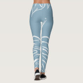 Leggings Abstraite Feuille Tropicale : Verdure transparente (Dos)