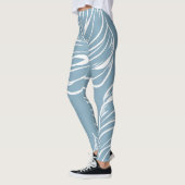 Leggings Abstraite Feuille Tropicale : Verdure transparente (Gauche)