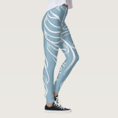 Leggings Abstraite Feuille Tropicale : Verdure transparente (Droite)