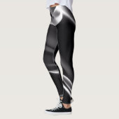 Leggings Abstraite fumée noire et blanche (Gauche)