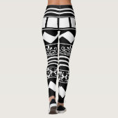 Leggings Abstraite ligne géométrique blanche moderne (Dos)