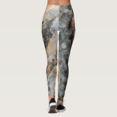 Leggings Abstraite texture rocheuse brune grungy (Dos)