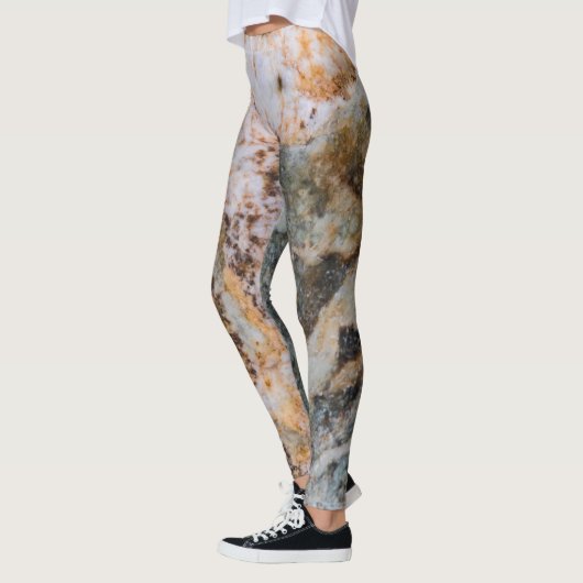 Leggings Abstraite texture rocheuse brune grungy (Gauche)