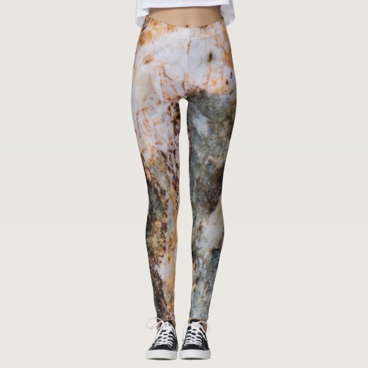 Leggings Abstraite texture rocheuse brune grungy (Devant)