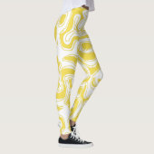 Leggings Abstraites perlures blanches jaunes (Droite)