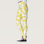 Leggings Abstraites perlures blanches jaunes (Gauche)