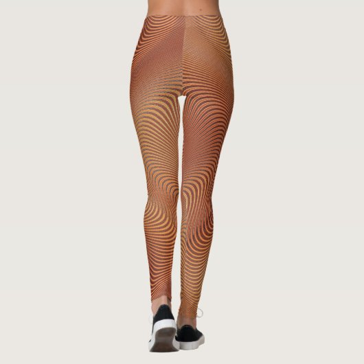 Leggings Abstraits à bandes ondulées (Dos)