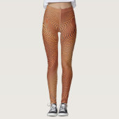 Leggings Abstraits à bandes ondulées (Devant)