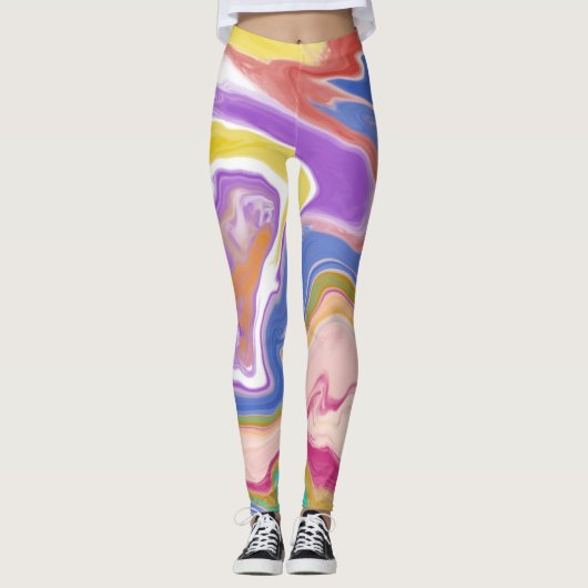 Leggings Abstraits aquarelles (Devant)