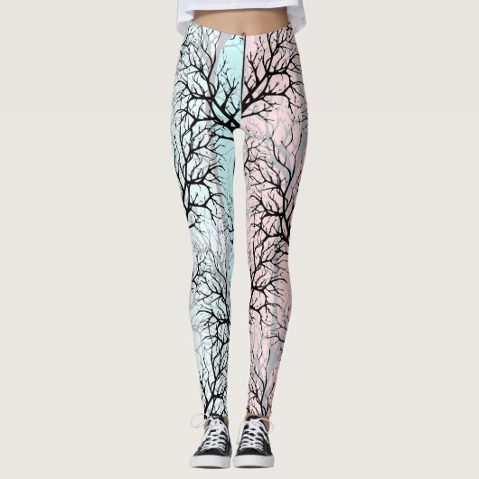 Leggings Abstraits, arbres (Devant)