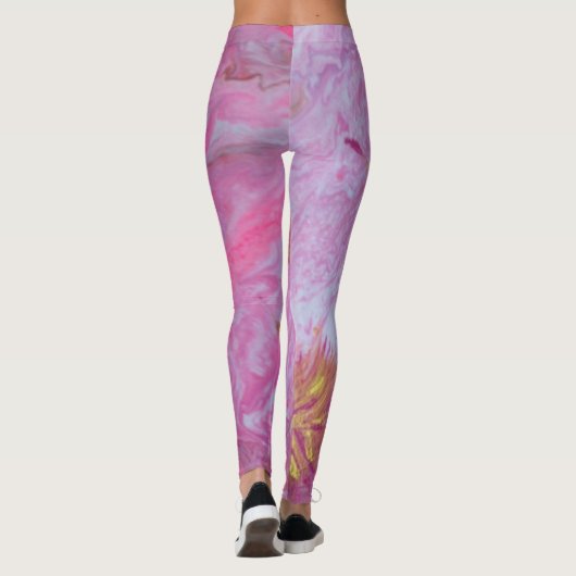 leggings Abstraits Art rose (Dos)