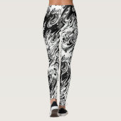 Leggings Abstraits Art Swilring Liquid Pois (Dos)