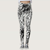Leggings Abstraits Art Swilring Liquid Pois (Devant)