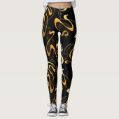 Leggings Abstraits aux couleurs foncées (Devant)