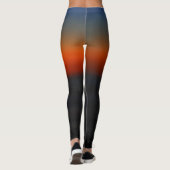 Leggings Abstraits bandes de couleur Sunset profon (Dos)