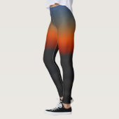 Leggings Abstraits bandes de couleur Sunset profon (Gauche)
