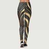 Leggings Abstraits Black & Gold de luxe (Dos)