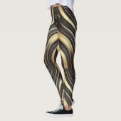 Leggings Abstraits Black & Gold de luxe (Gauche)