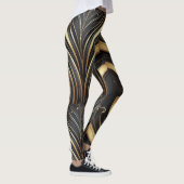 Leggings Abstraits Black & Gold de luxe (Droite)