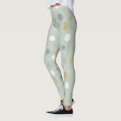 Leggings Abstraits boules de Noël Motif sans couture (Gauche)