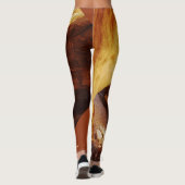 Leggings Abstraits, Brown et or avec nom (Dos)