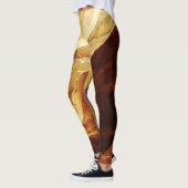 Leggings Abstraits, Brown et or avec nom (Gauche)