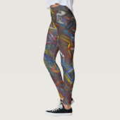 Leggings Abstraits colorés "Carrés" (Gauche)
